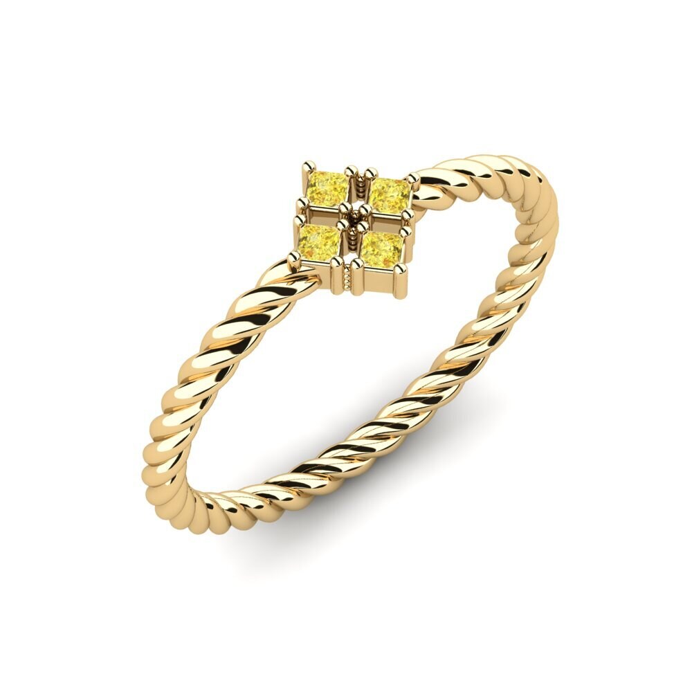 Saphir Jaune Bague de fiançailles Marrakes