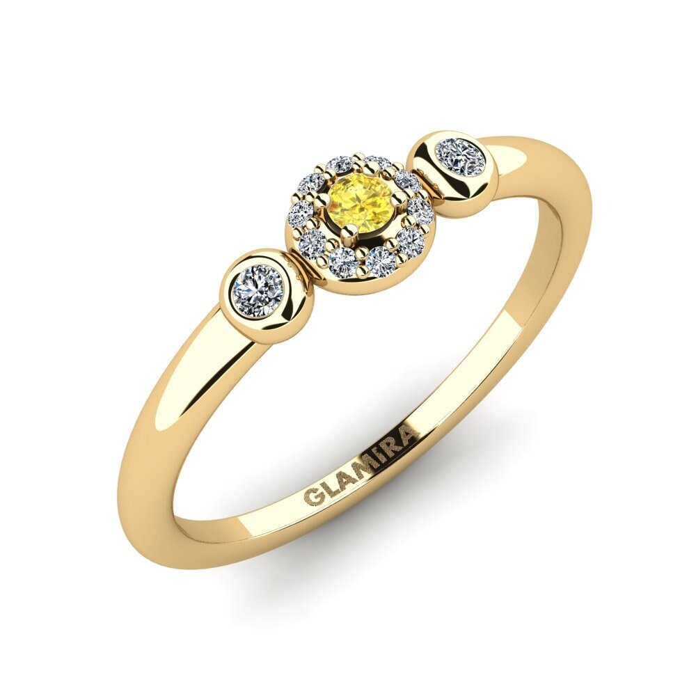 Yellow Sapphire Engagement Ring Rustere