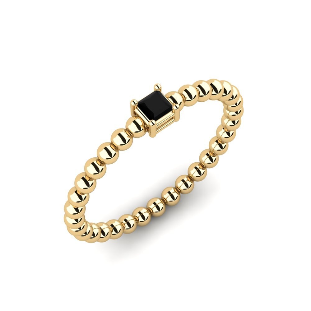 Black Sapphire Engagement Ring Sarla