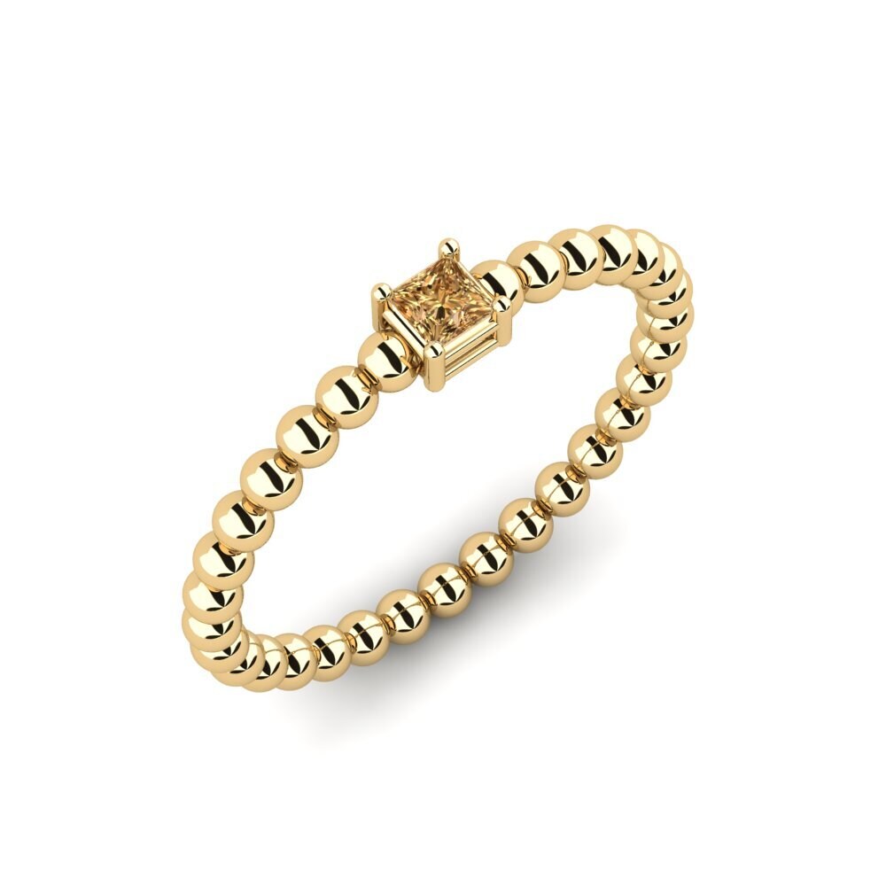 Diamante café Anillo de compromiso Sarla