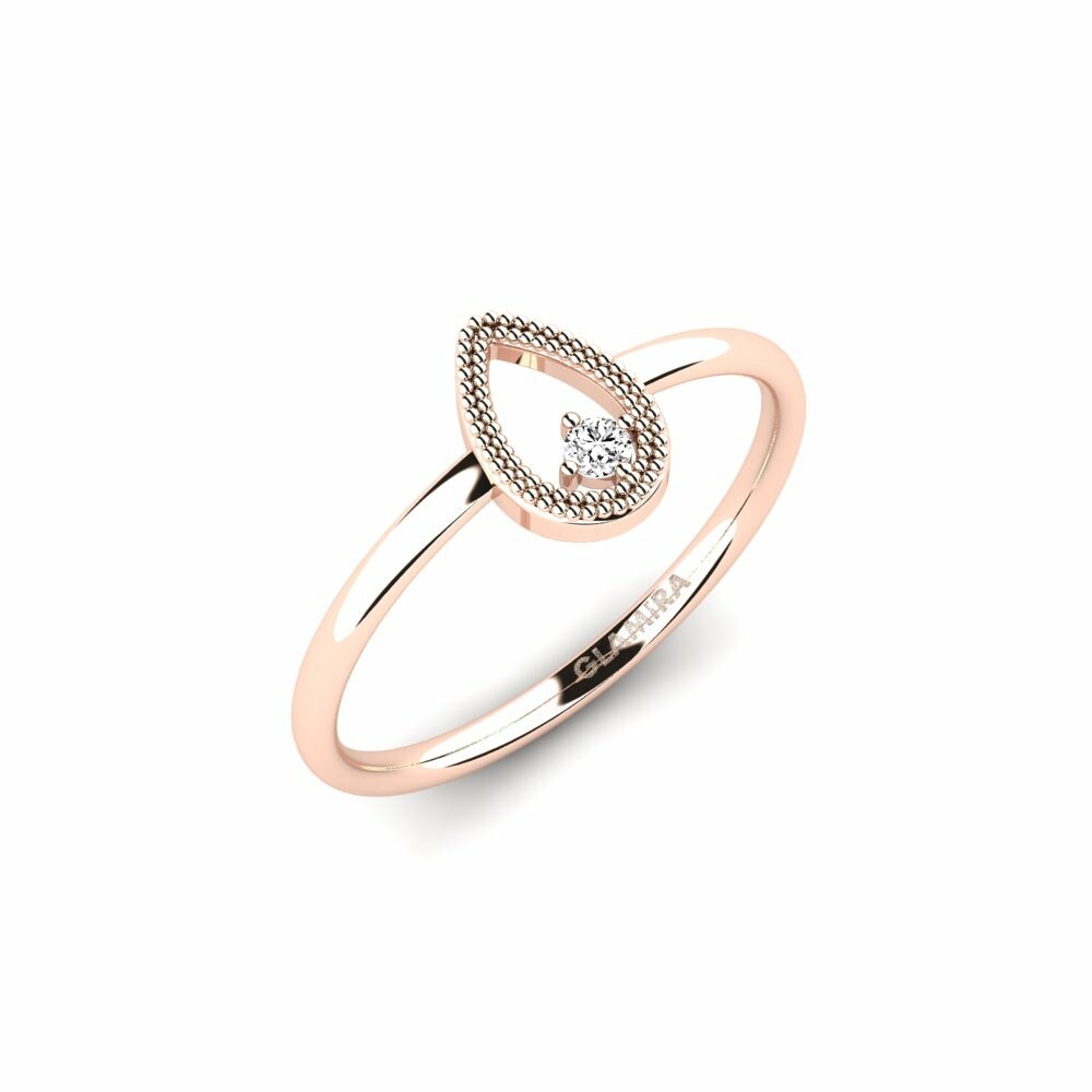 9k Rose Gold Engagement Ring Serafin