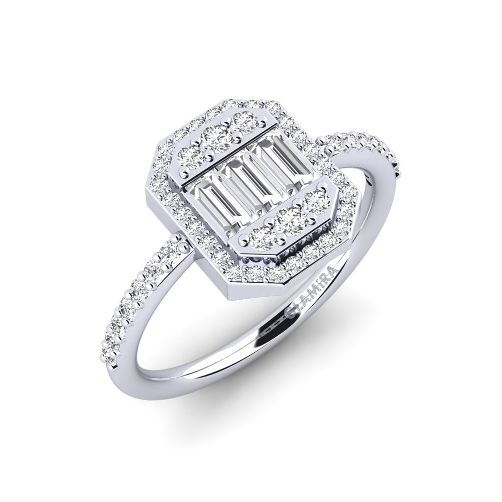 White sapphire Engagement Ring Quttan