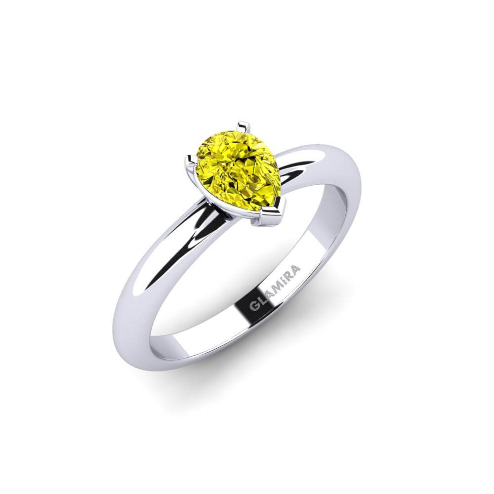 Yellow Diamond Engagement Ring Ragging - 0.65 crt