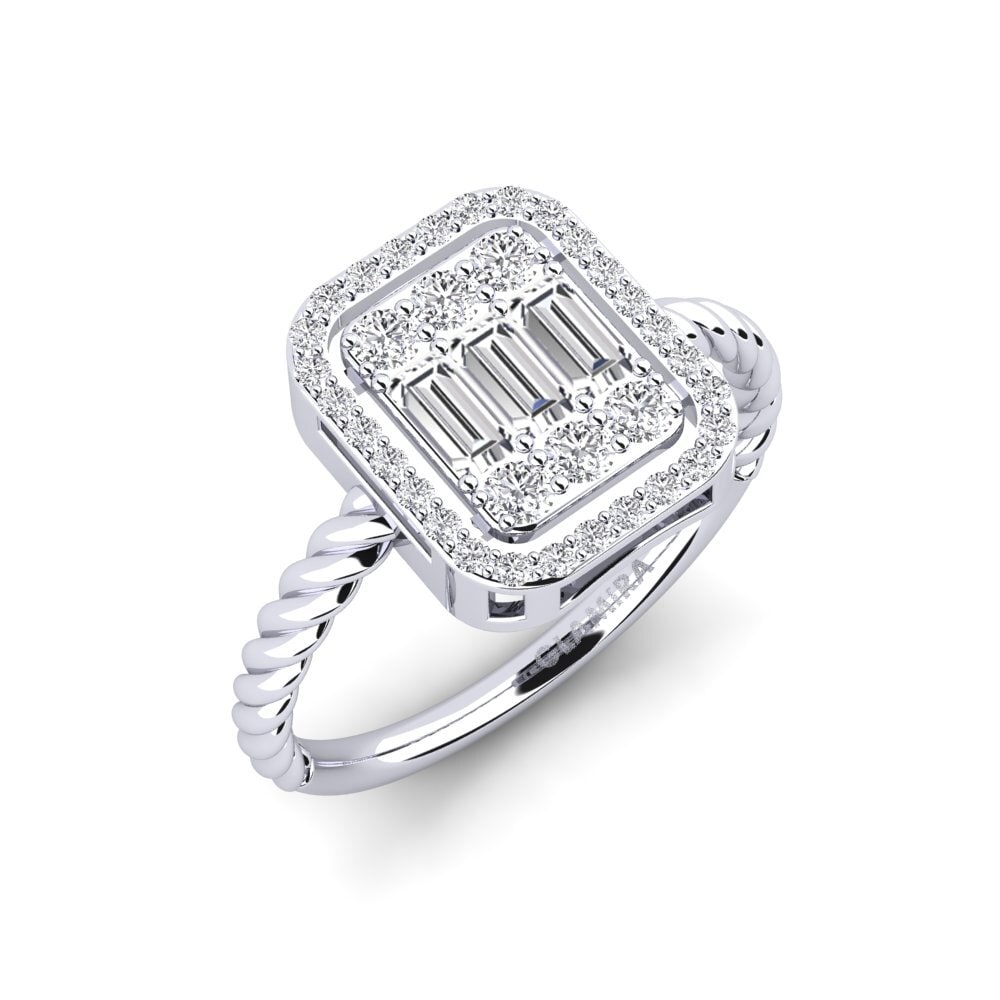 Lab Grown Diamond Engagement Ring Rearwards