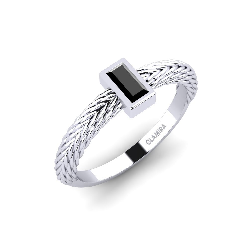 Diamant Noir Bague de fiançailles Samporin