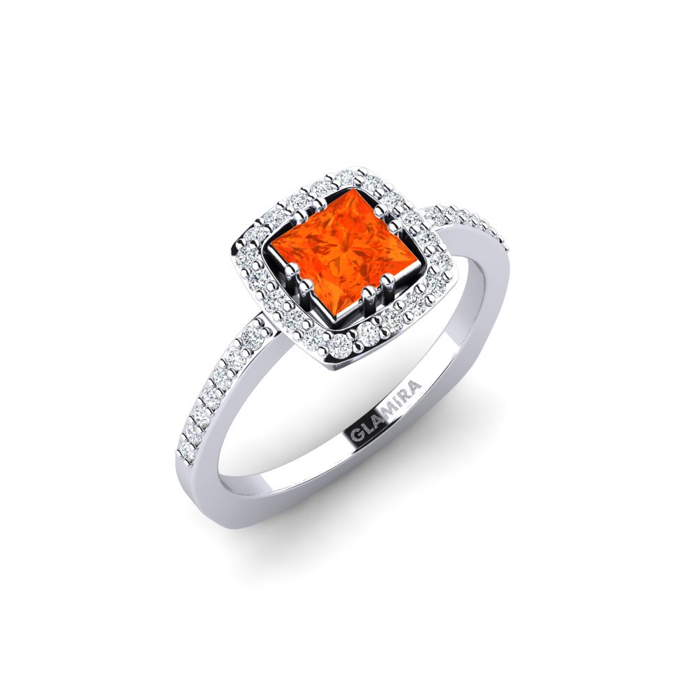 Fire Opal Engagement Ring Sharix
