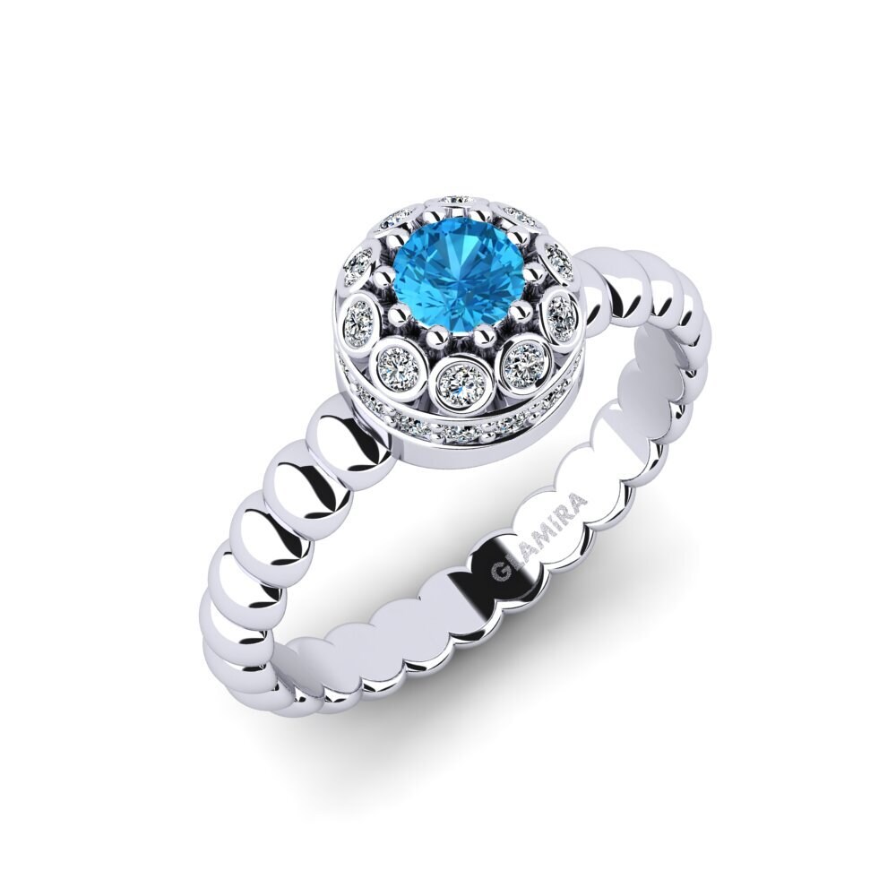 Blue Topaz Engagement Ring Shinepal