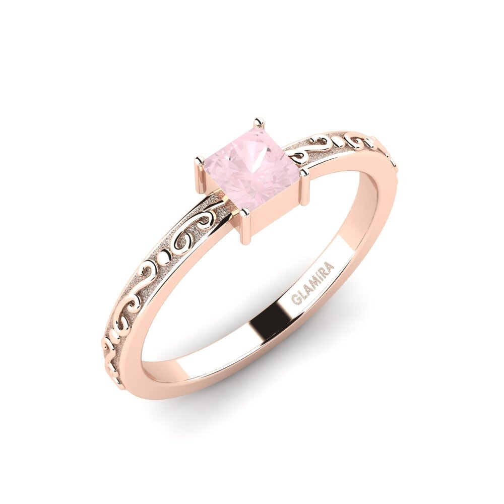 14ct Rose Gold Rose Quartz Engagement Ring Soulas
