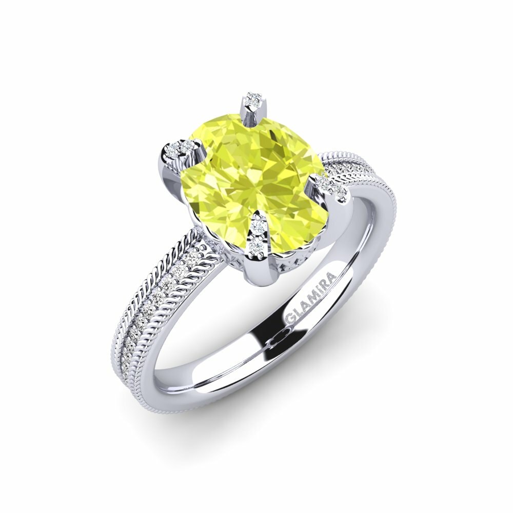 Quartz Citron Bague de fiançailles Speen