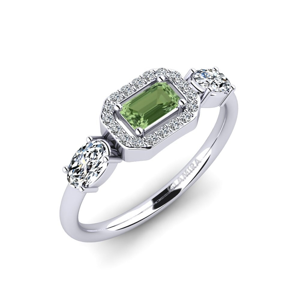 Green Sapphire Engagement Ring Stretford