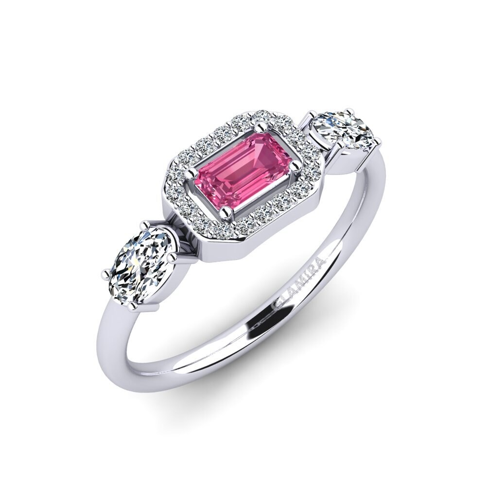Pink Tourmaline Engagement Ring Stretford