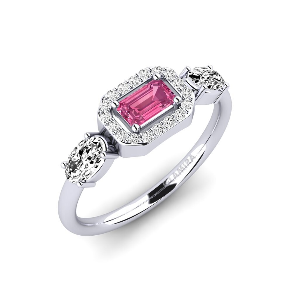 Rosa Turmalin Verlobungsring Stretford