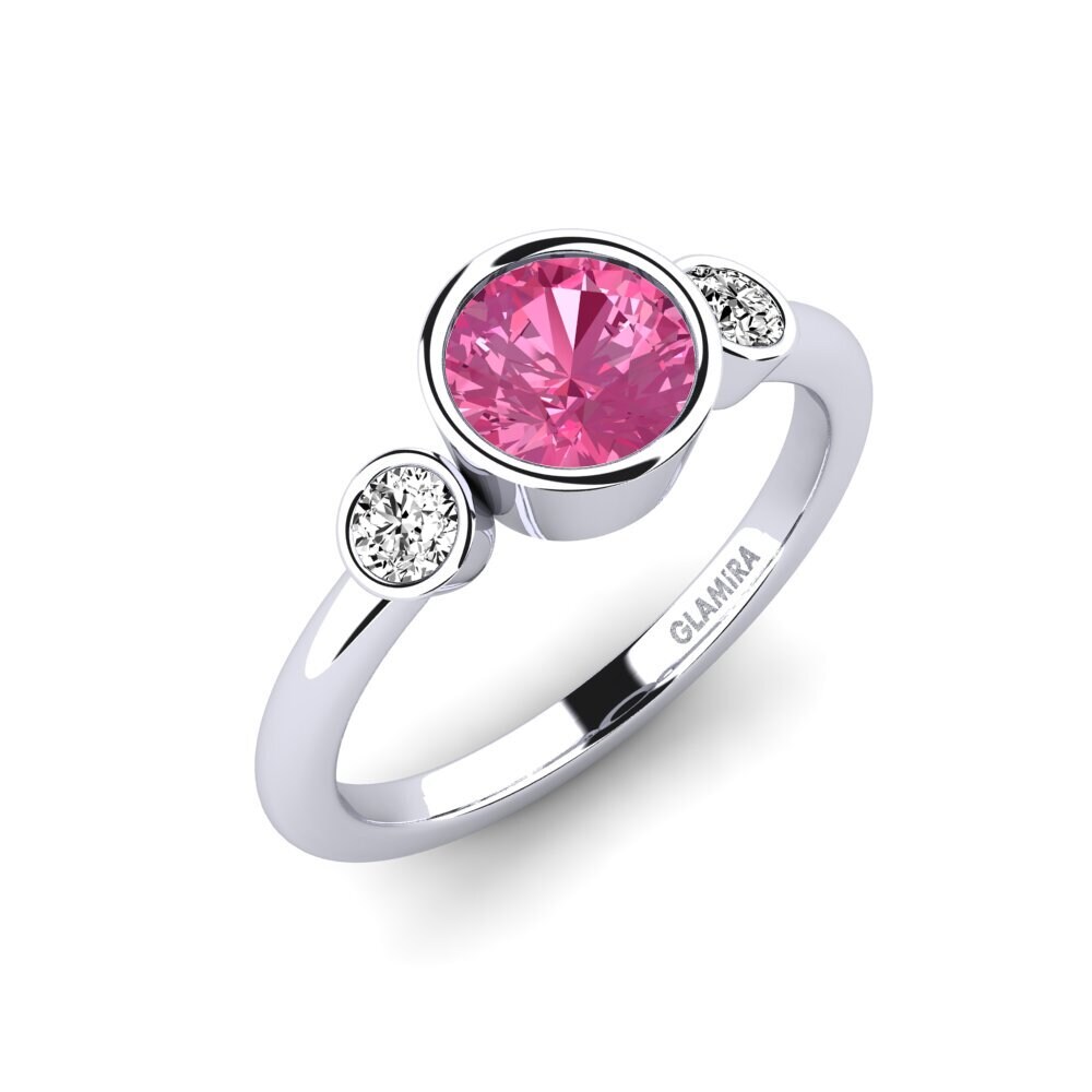 Rosa Turmalin Verlobungsring Tengand - Round