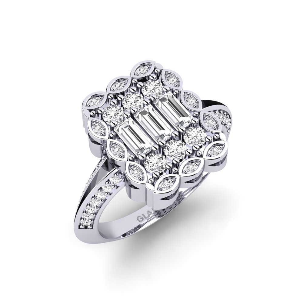 White sapphire Engagement Ring Tocher