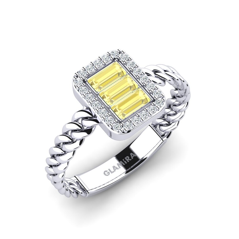 Yellow Sapphire Engagement Ring Venitienne