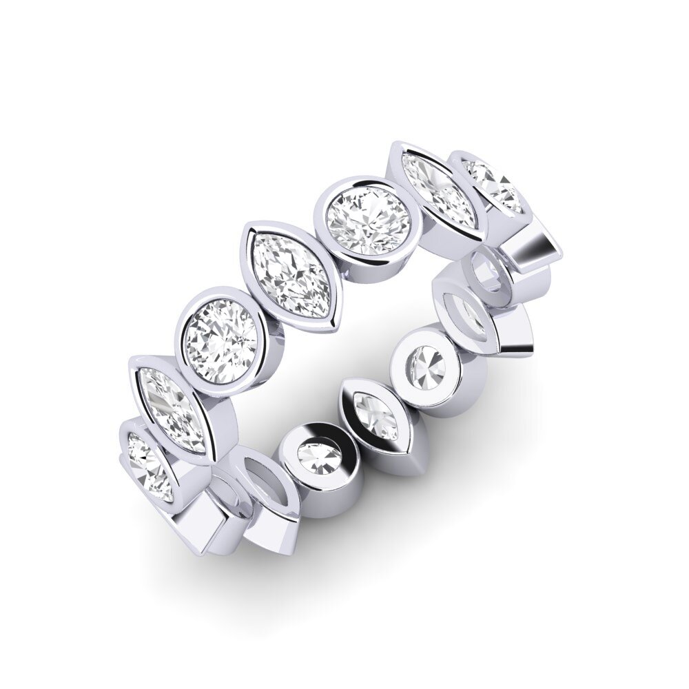 White sapphire Engagement Ring Vower