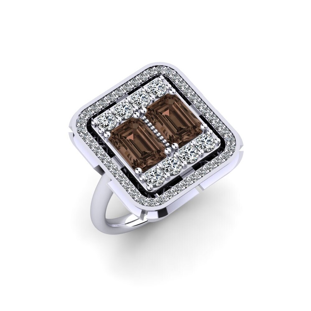 Smoky Quartz Engagement Ring West
