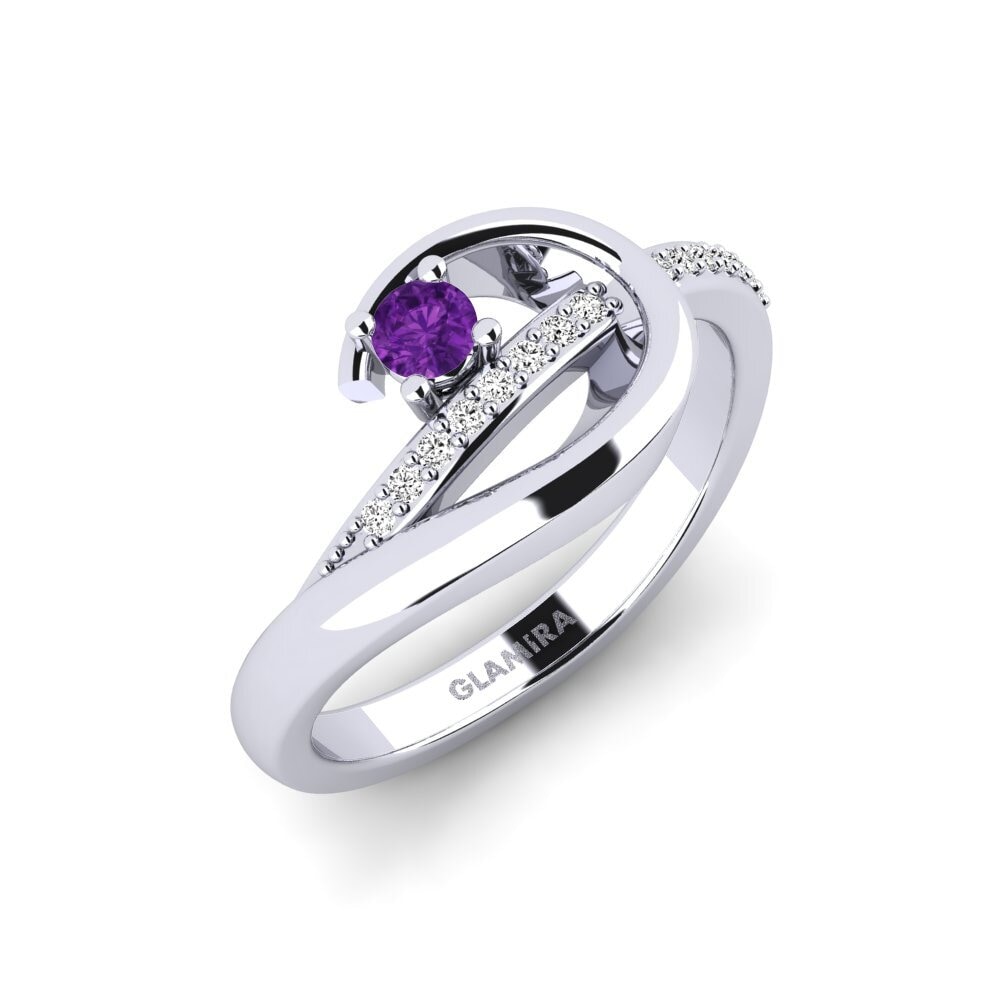 Amethyst Engagement Ring Zekurty