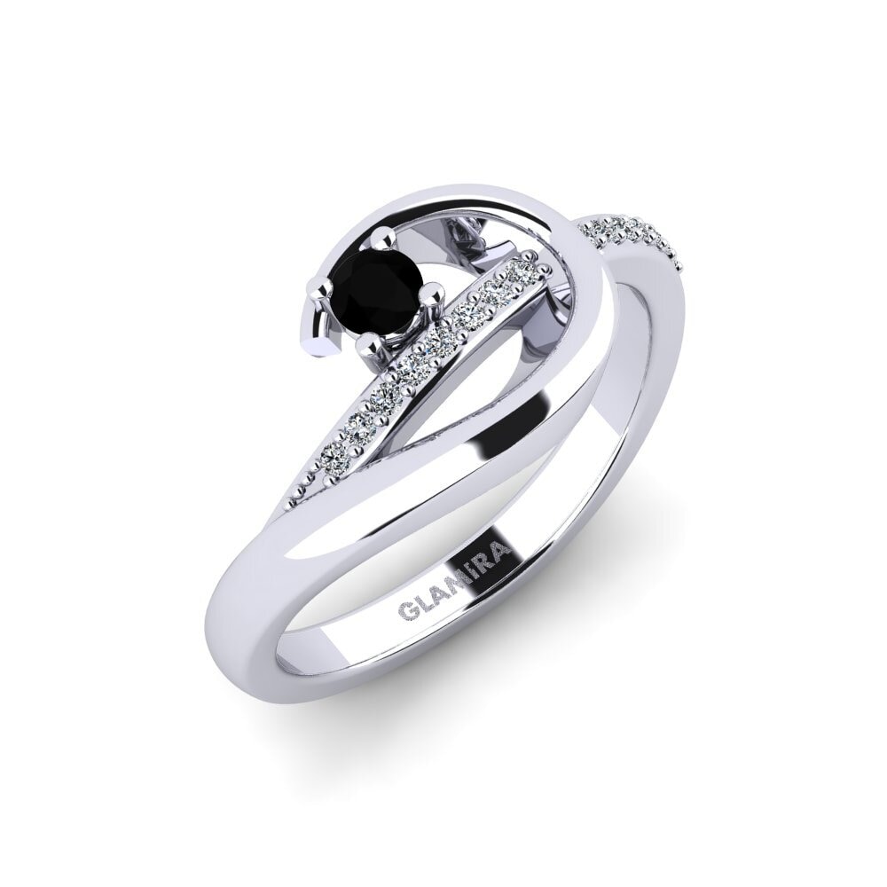 Black Diamond Engagement Ring Zekurty