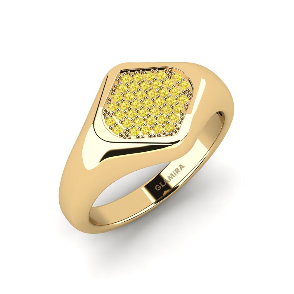 Yellow Sapphire Men's Ring Adablyor