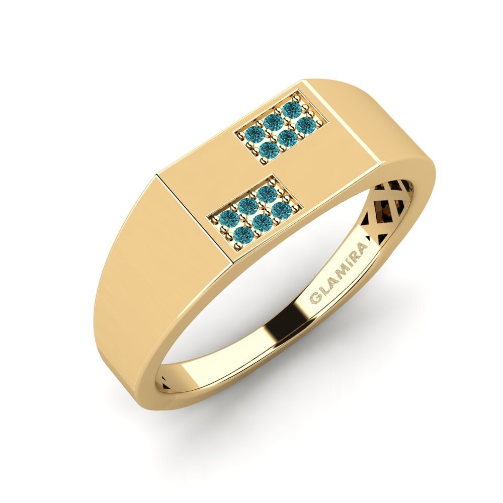 Diamant Bleu Bague pour homme Adis