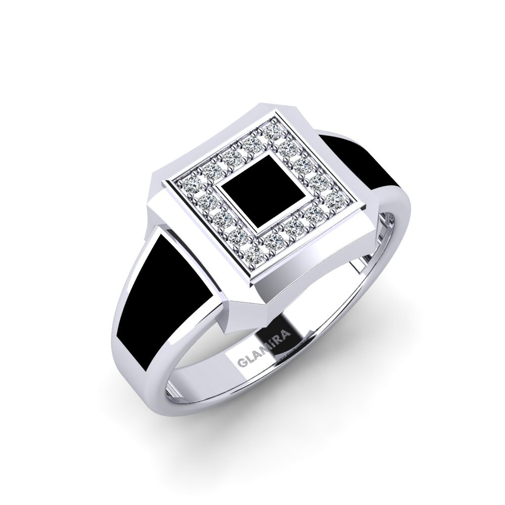 White Silver Men's Ring Arsalv