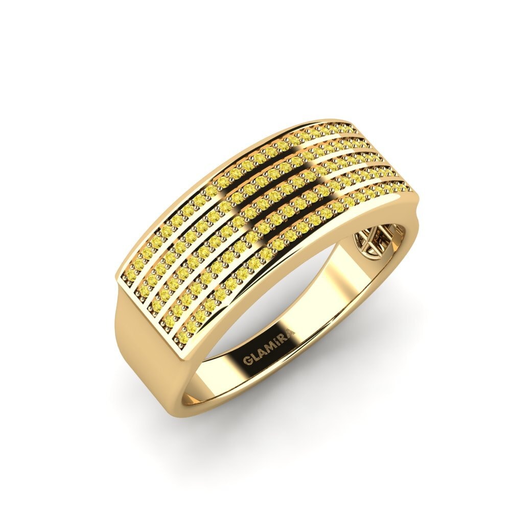 Yellow Sapphire Men's Ring Aucett