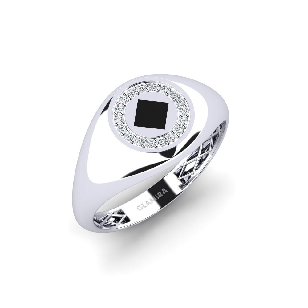 White Silver Men's Ring Balista