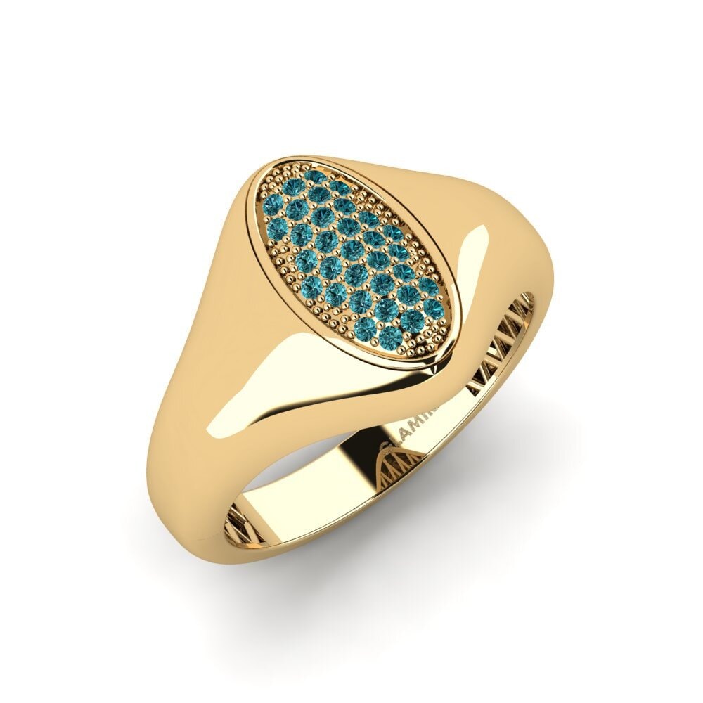 Diamant Bleu Bague pour homme Brendgi