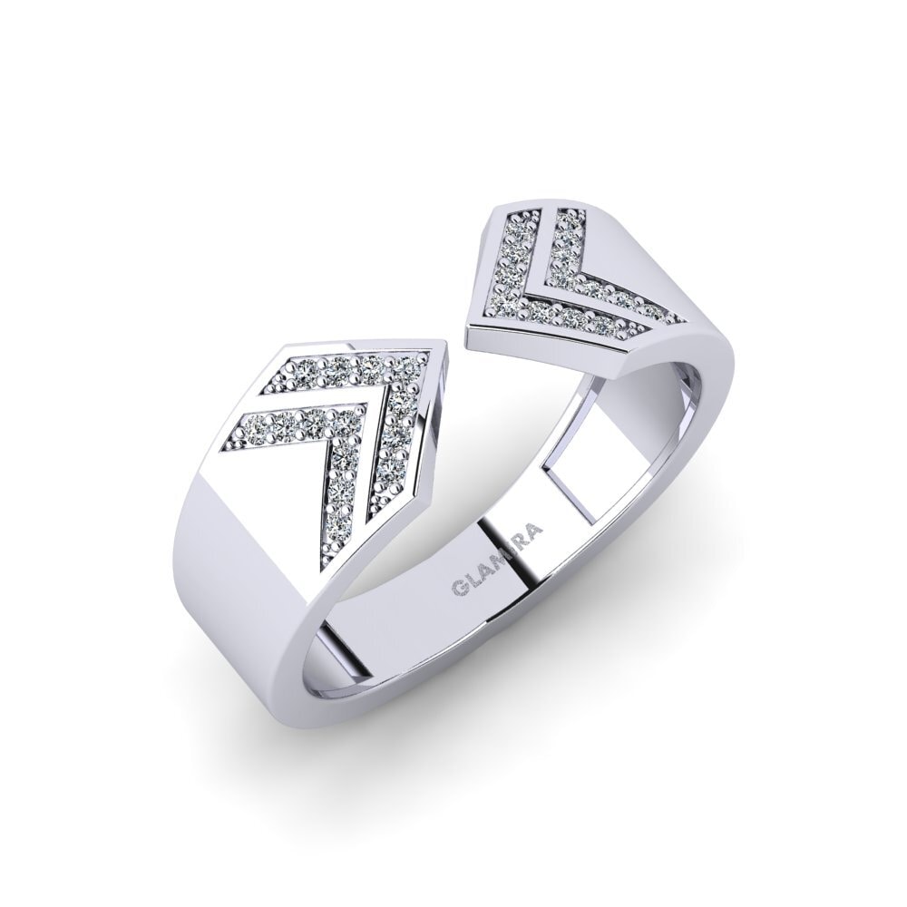 White Silver Men's Ring Bueter