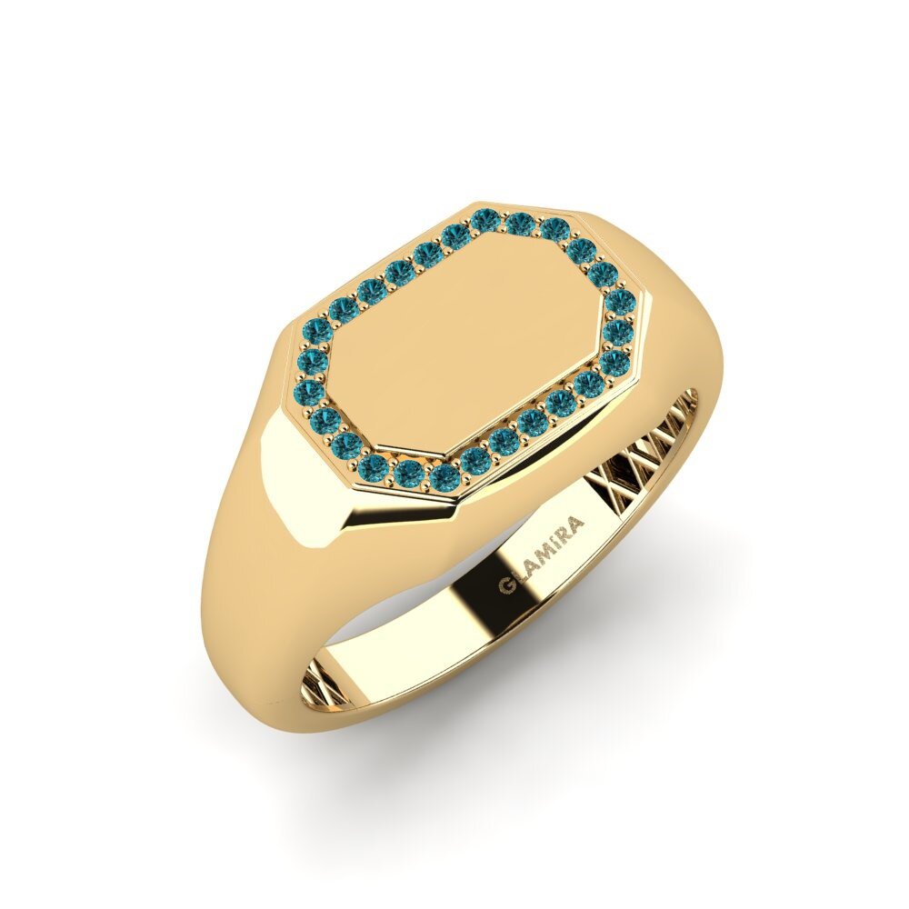 Diamant Bleu Bague pour homme Feted