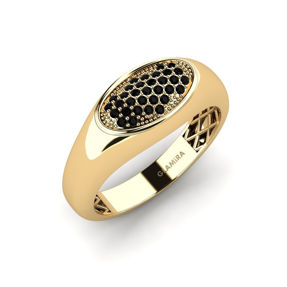 Diamant Noir Bague pour homme Gemedry