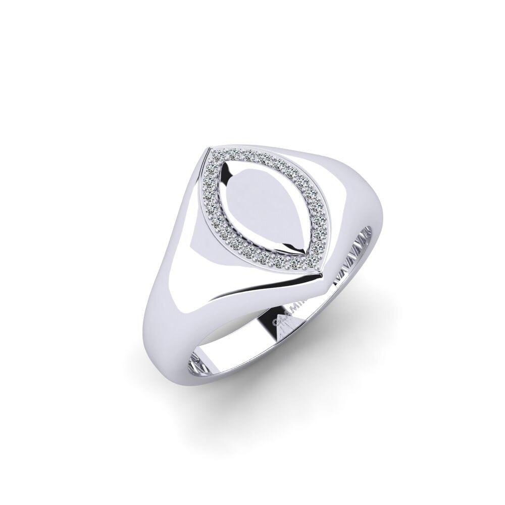 White Silver Men's Ring Gynst