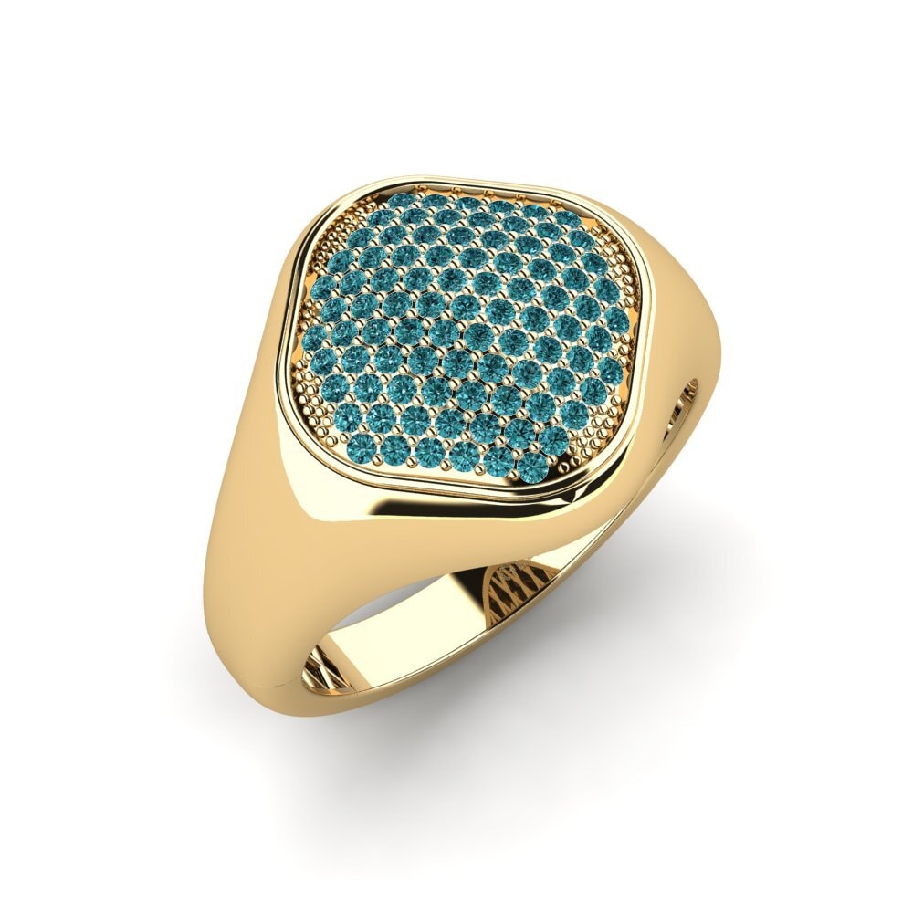 Diamant Bleu Bague pour homme Hatig