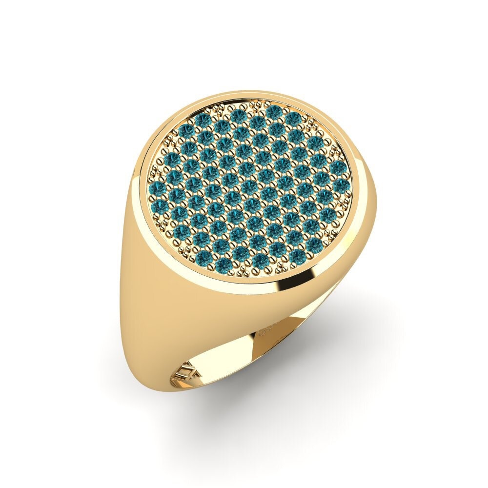 Diamant Bleu Bague pour homme Hosir