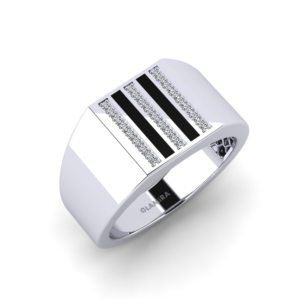 White Silver Men's Ring Payala