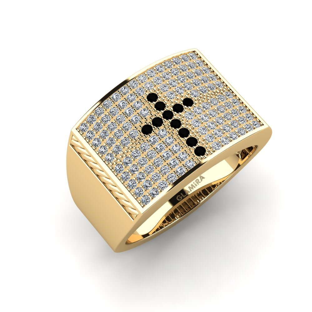 Diamant Noir Bague pour homme Proba