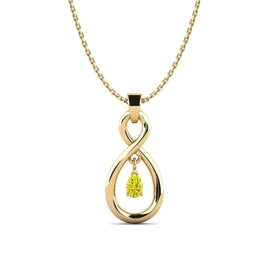 Yellow Diamond Women's Pendant Kristvb