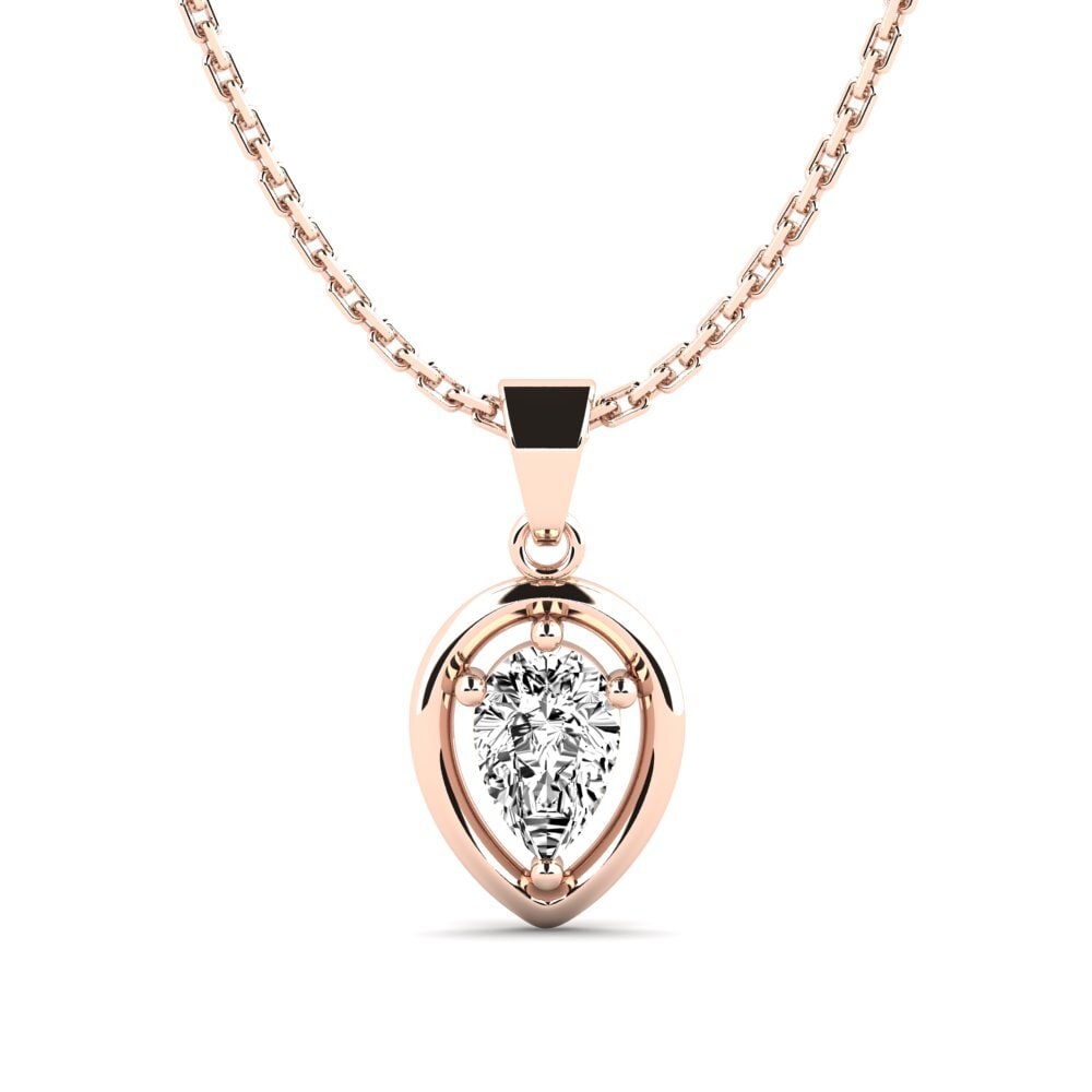 14K Rose Gold Moissanite Women's Pendant Votyu