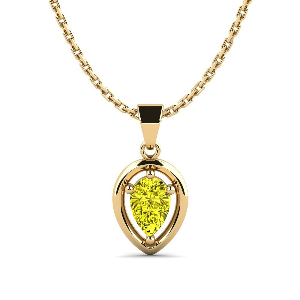 Gele Diamant Dames Hanger Votyu