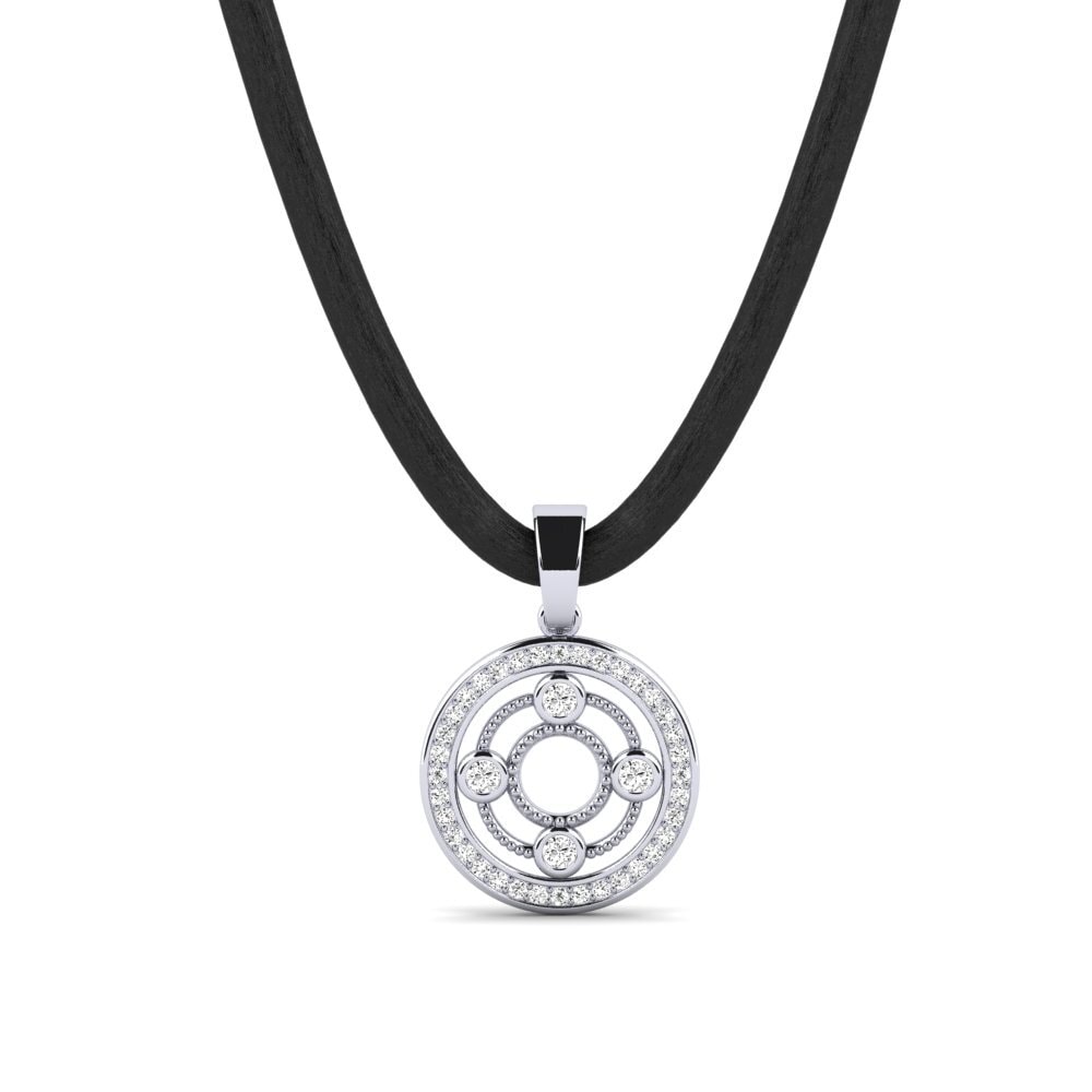 14ct White Gold Moissanite Men's Pendant Apacks