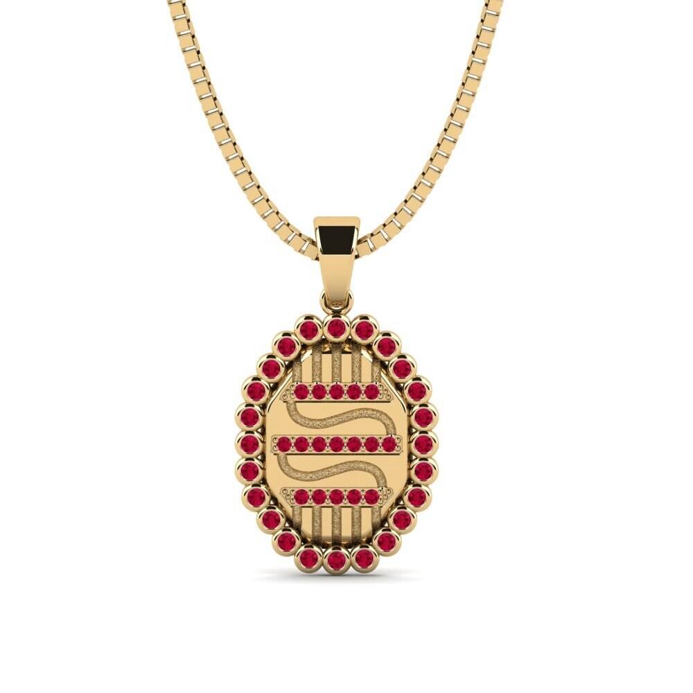 Achetez Pendentif pour homme Diaterov en Or Jaune 585 Rubis