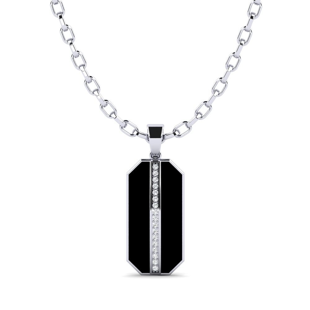 9ct White Gold Men's Pendant Loatog