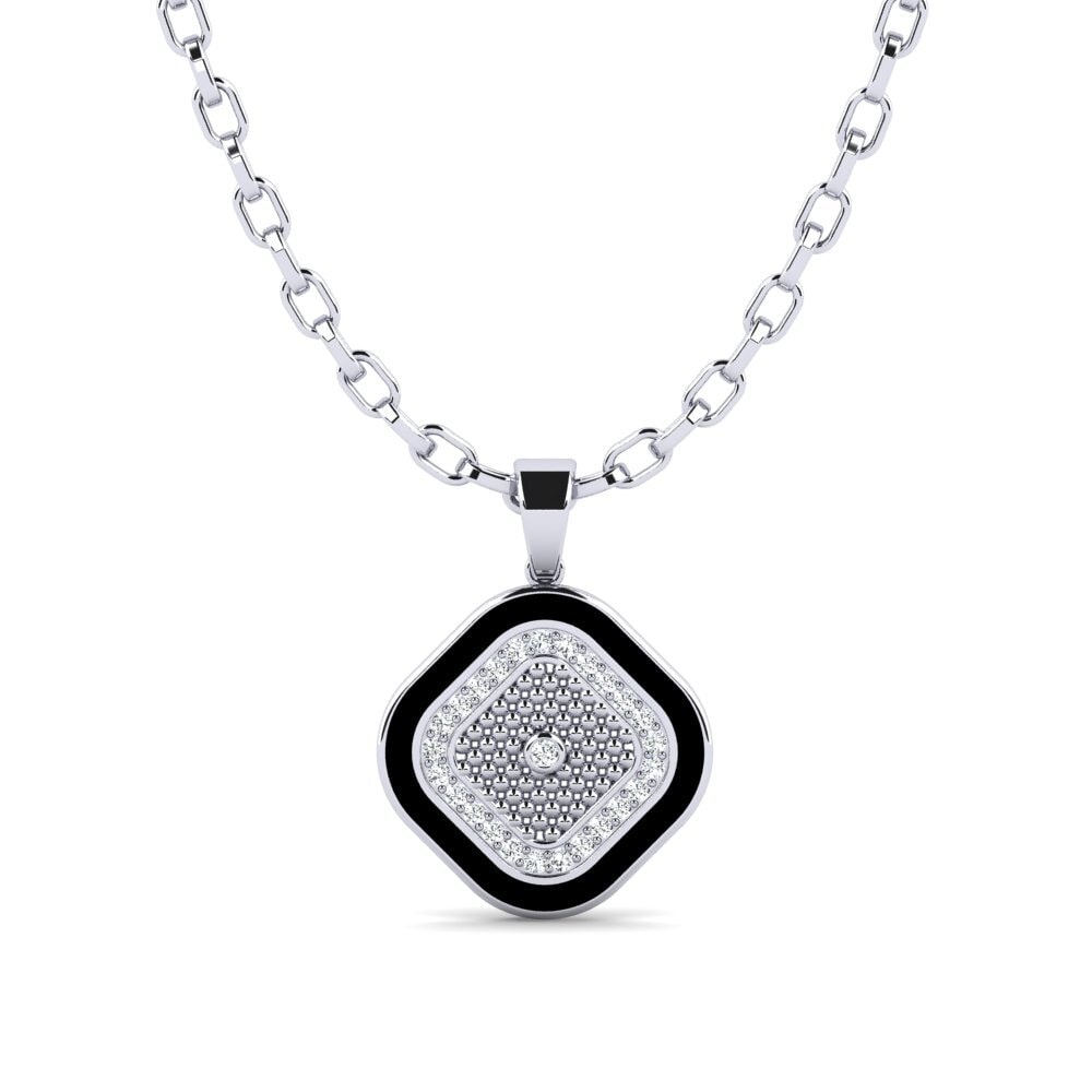 14k Oro Blanco Colgante para hombre Nantor