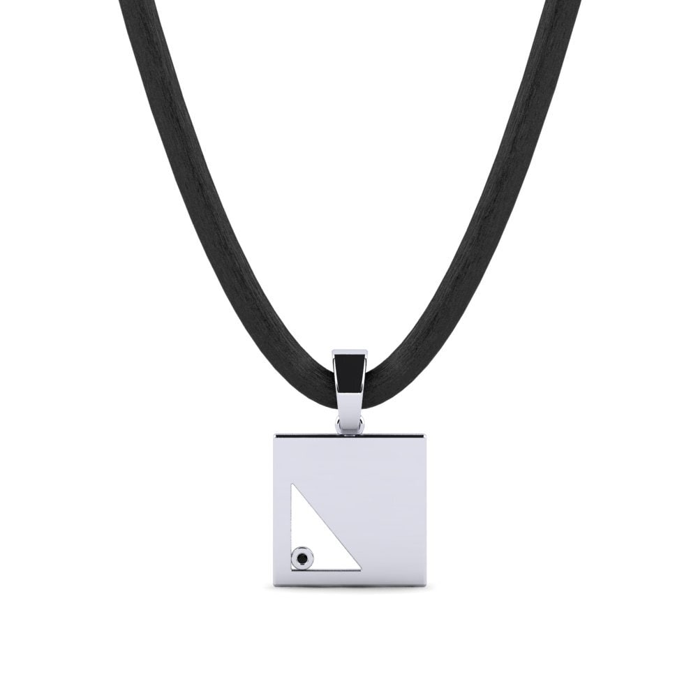 925 Prata de lei Ônix Negro Pingente masculino Renal