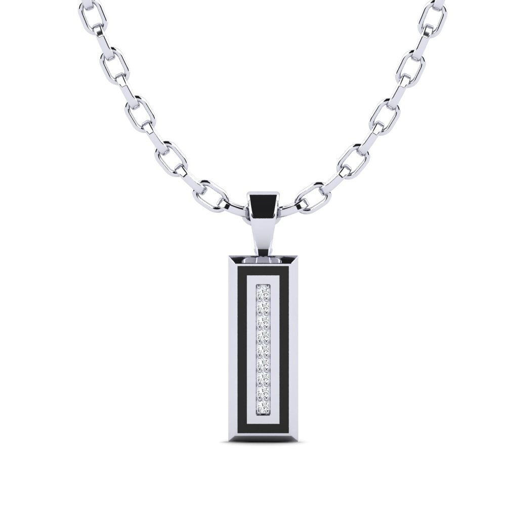 9ct White Gold Men's Pendant Rilke
