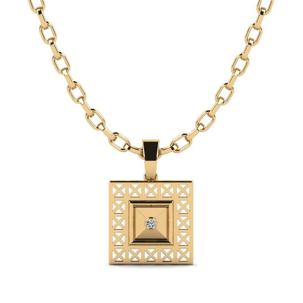 9ct Yellow Gold Men's Pendant Rubbyle