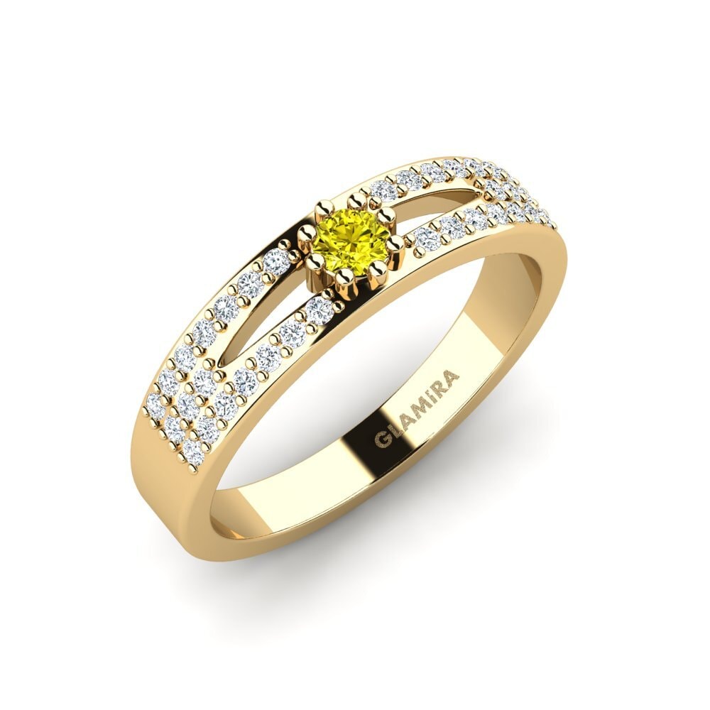 Yellow Diamond Engagement Ring Anara