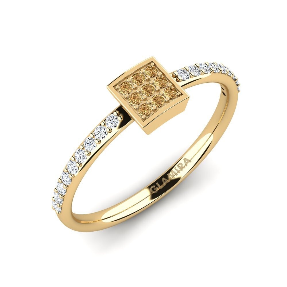 Brown Diamond Engagement Ring Apiral