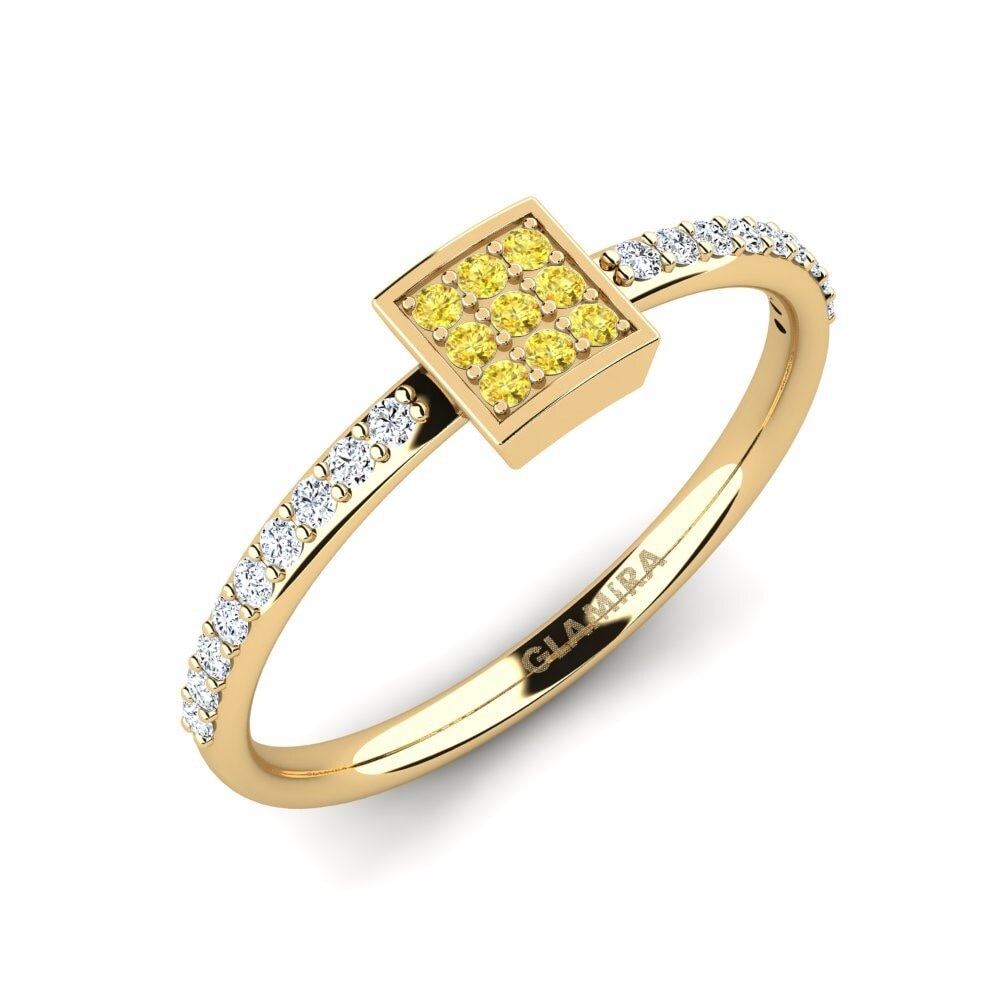 Yellow Sapphire Engagement Ring Apiral